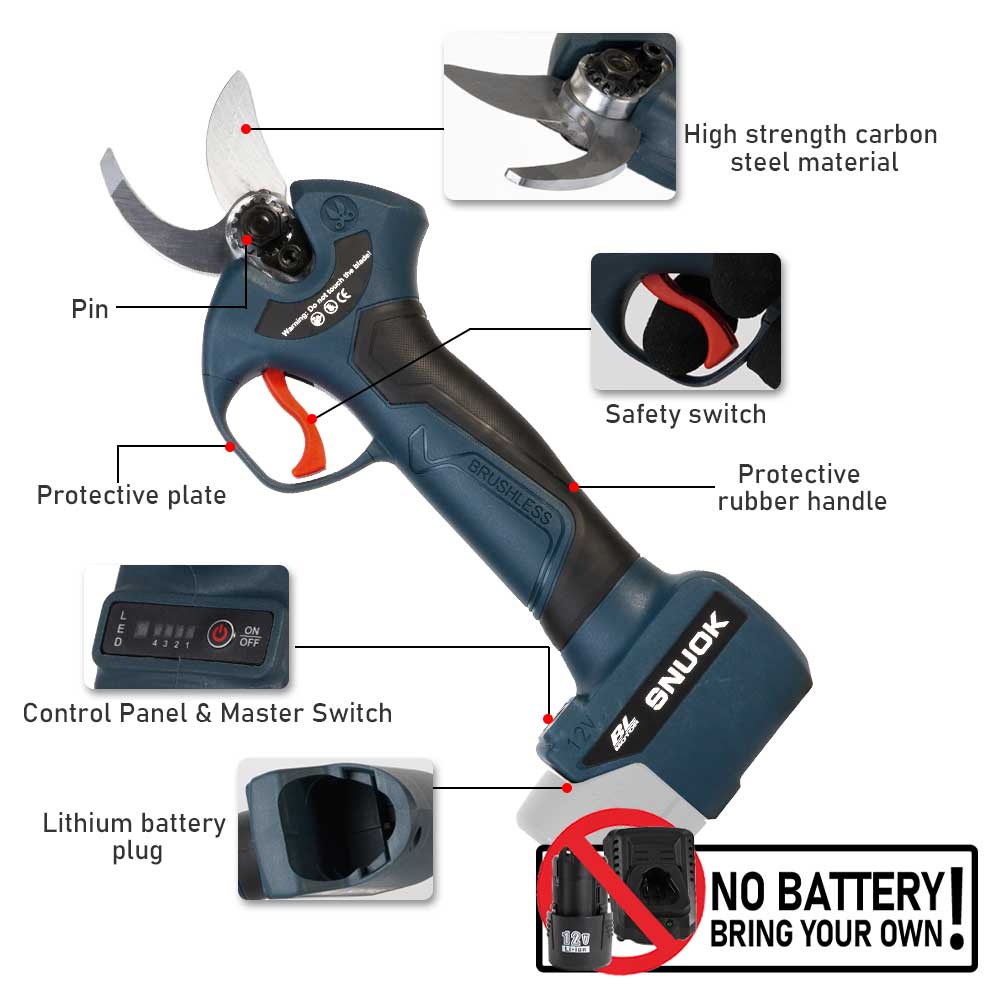 SNUOK 12V brushless electric p - Gardening Tools Battery Powered reseña y precio