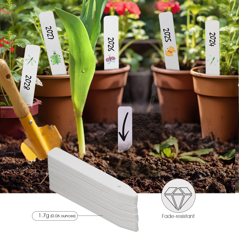 N314 PP Plant Label 10.3cm wit - Plant Label Tags reseña y precio