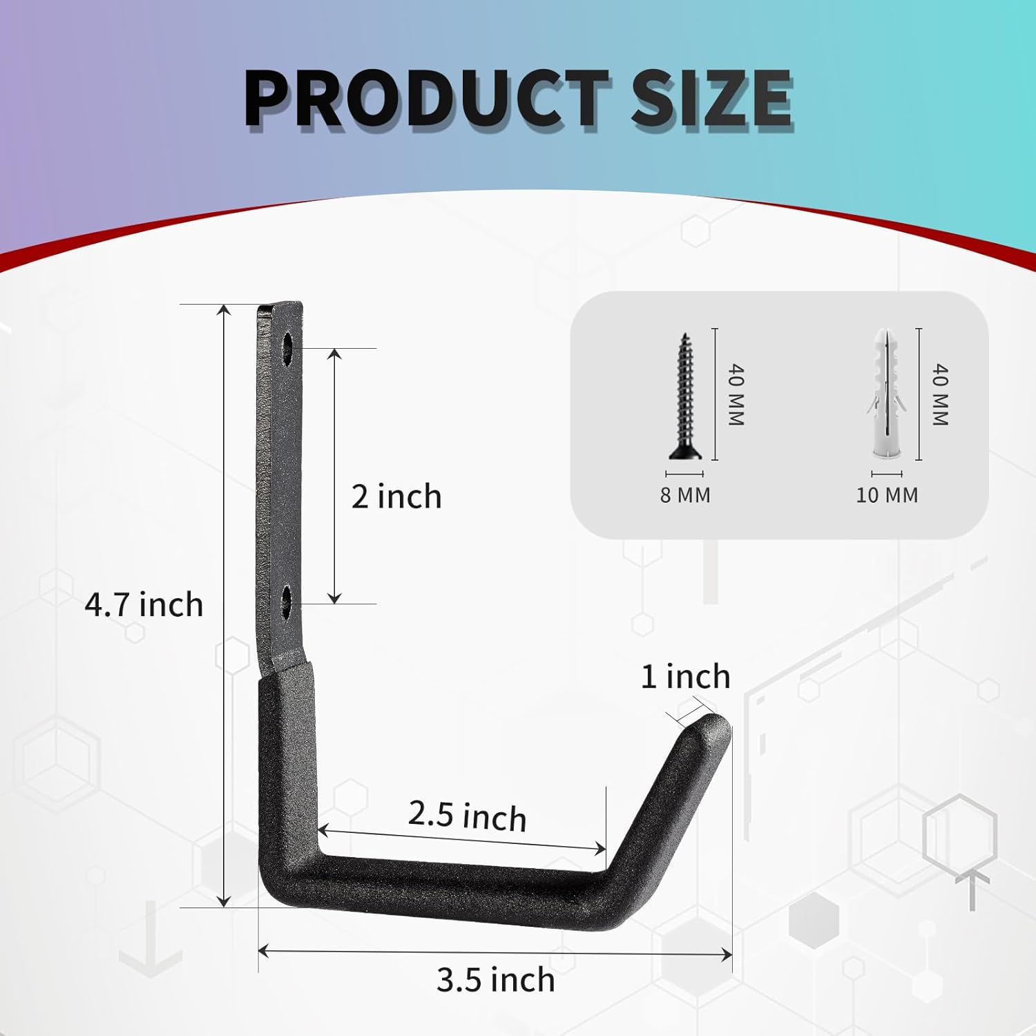 Heavy Duty Wall Mount Hooks, U - Gardening Tools Heavy Duty reseña y precio