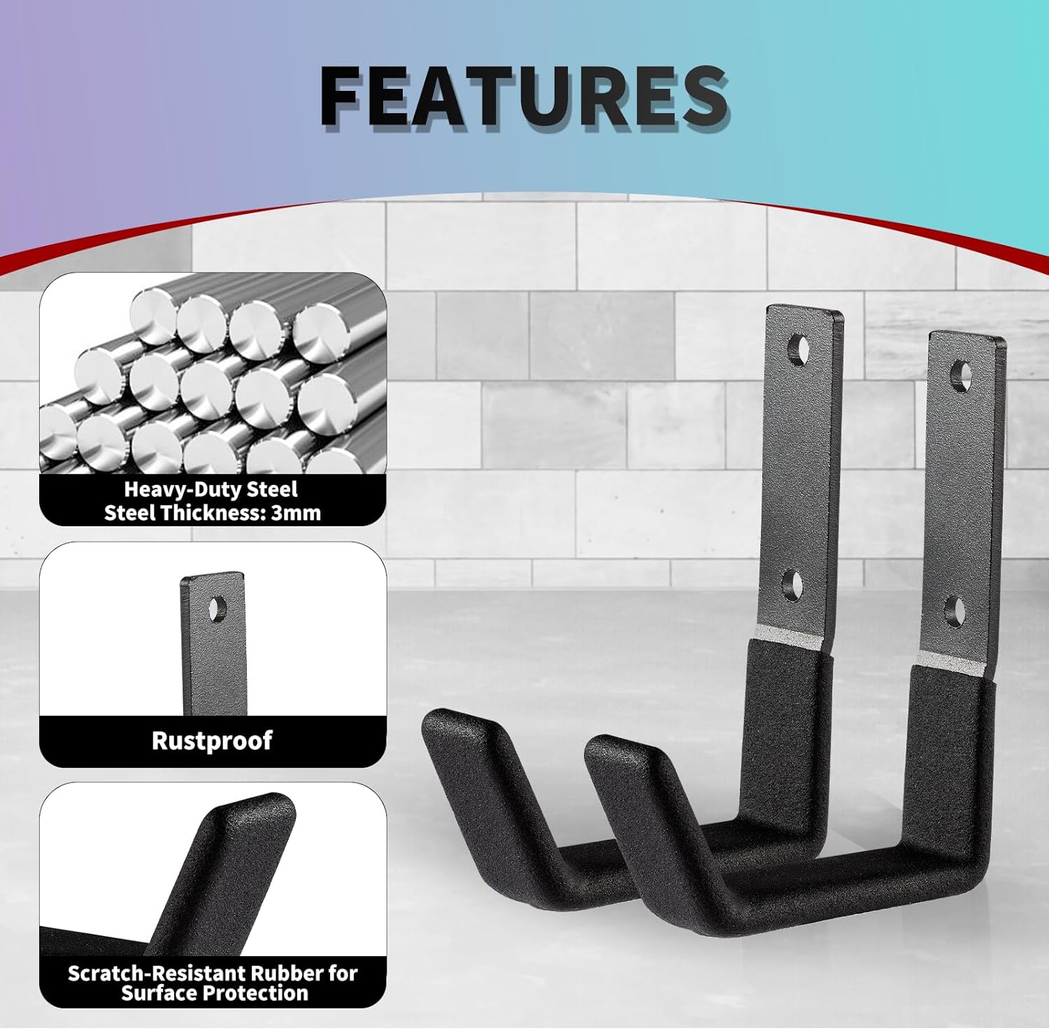 Heavy Duty Wall Mount Hooks, U - Gardening Tools Heavy Duty reseña y precio