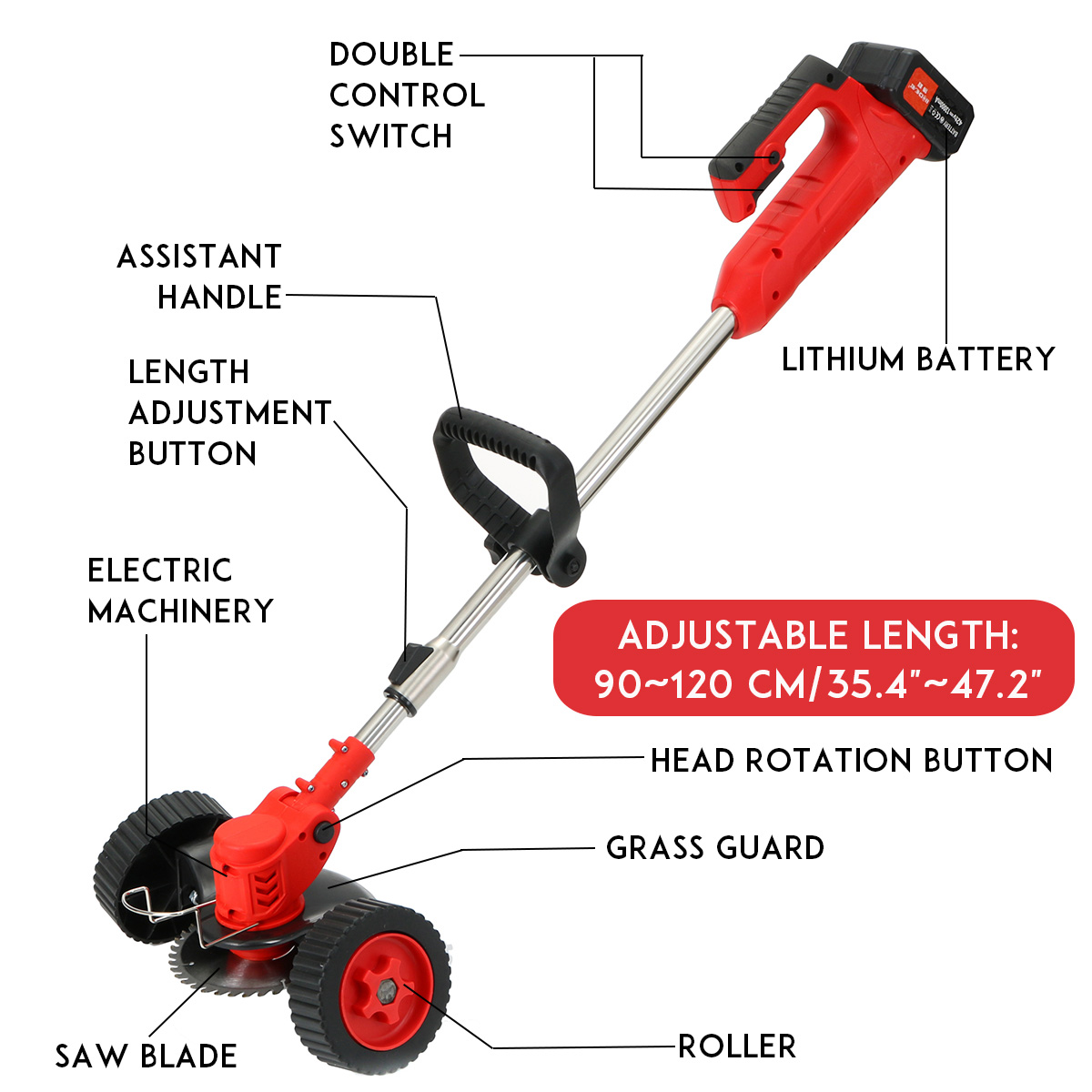 1880W Electric Grass Trimmer C - Gardening Tools Battery Powered reseña y precio