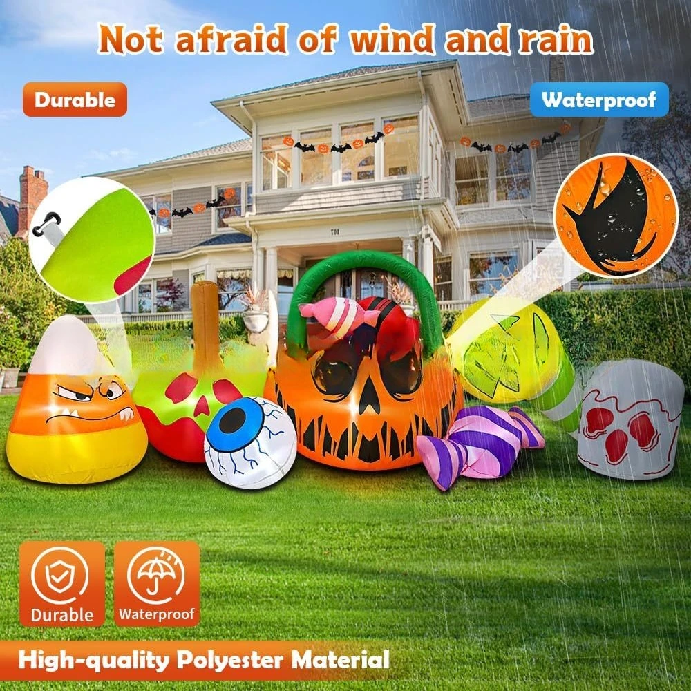 Halloween inflatable pumpkin c - Gardening Tools Cartoon reseña y precio