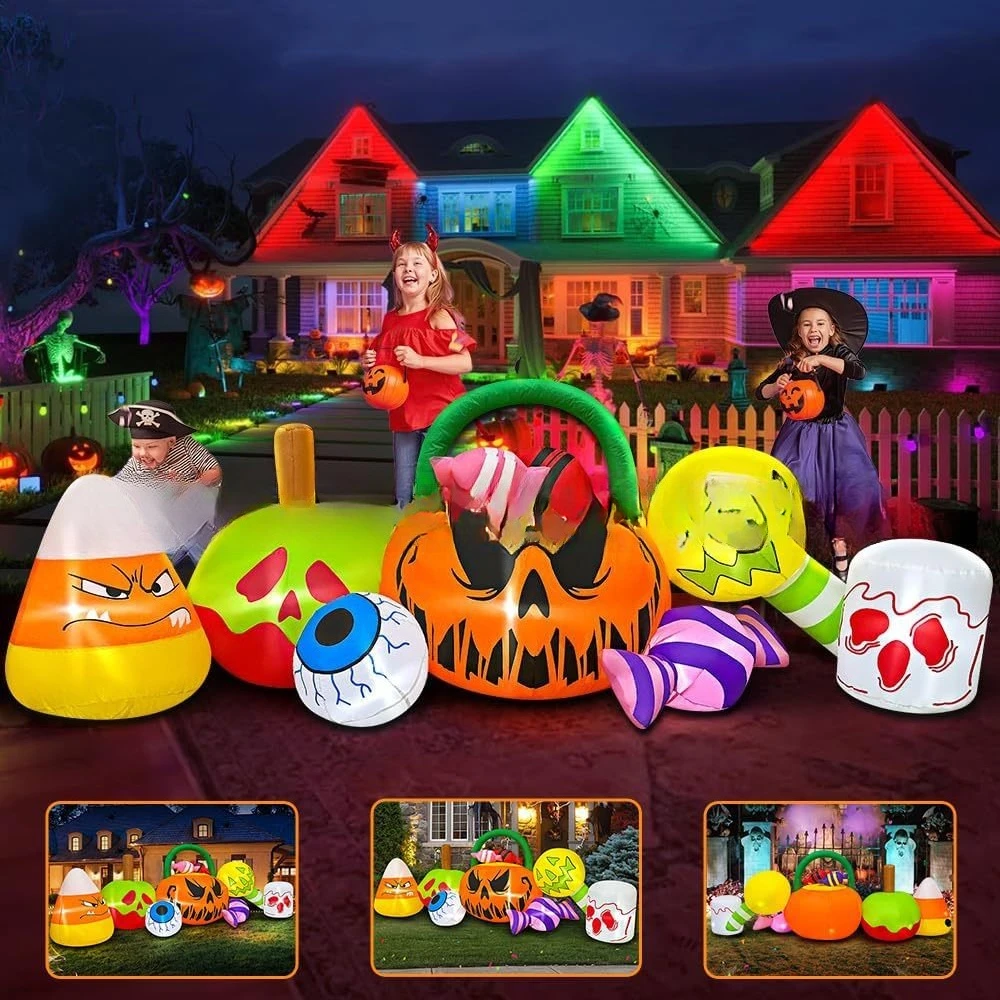 Halloween inflatable pumpkin c - Gardening Tools Cartoon reseña y precio