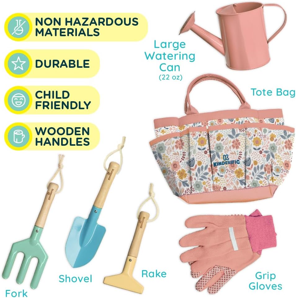 Kids Gardening Tool Kit with S - Gardening Tools Kit For Kids reseña y precio