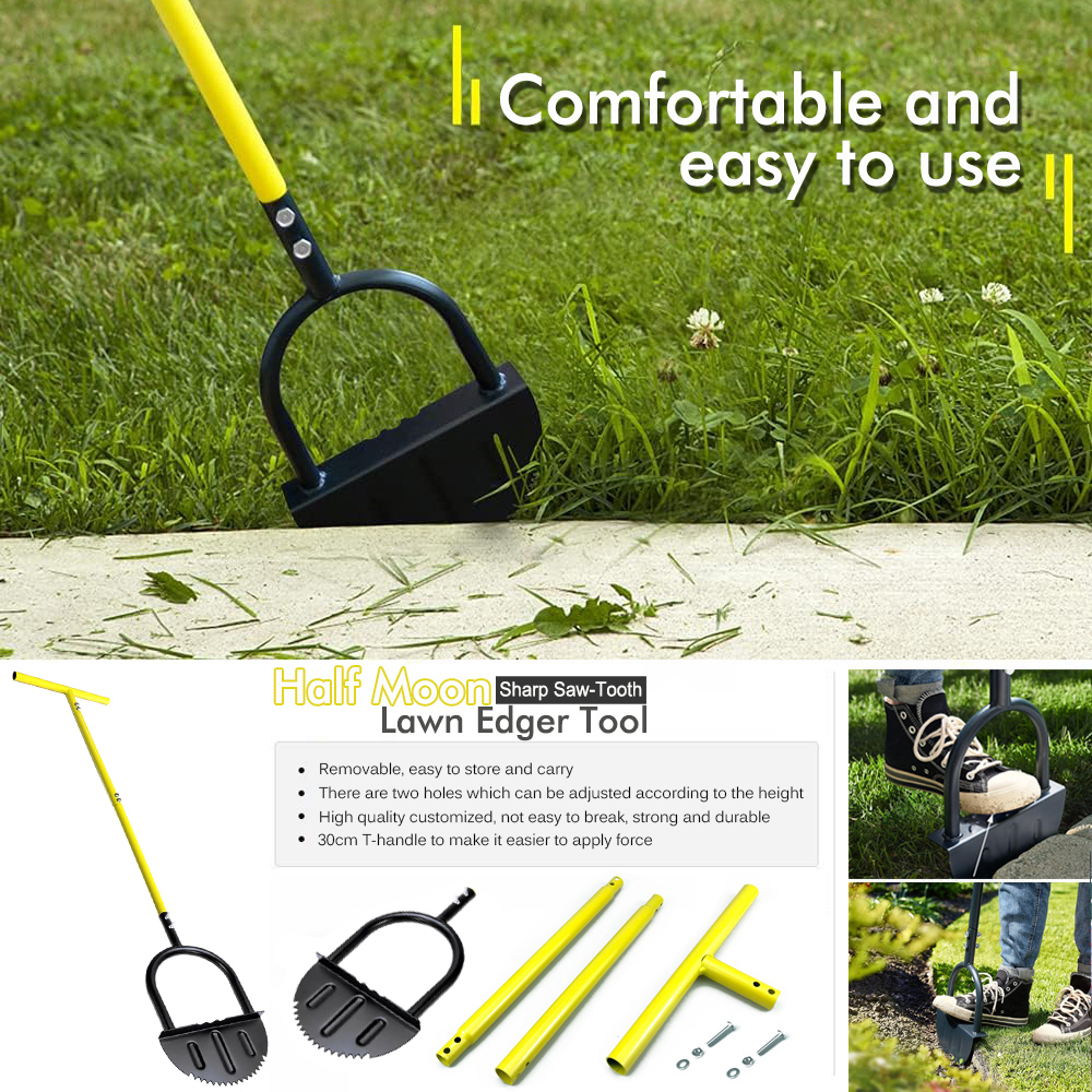 Half Moon Lawn Edger with Long - Gardening Tools Grass Cutter reseña y precio