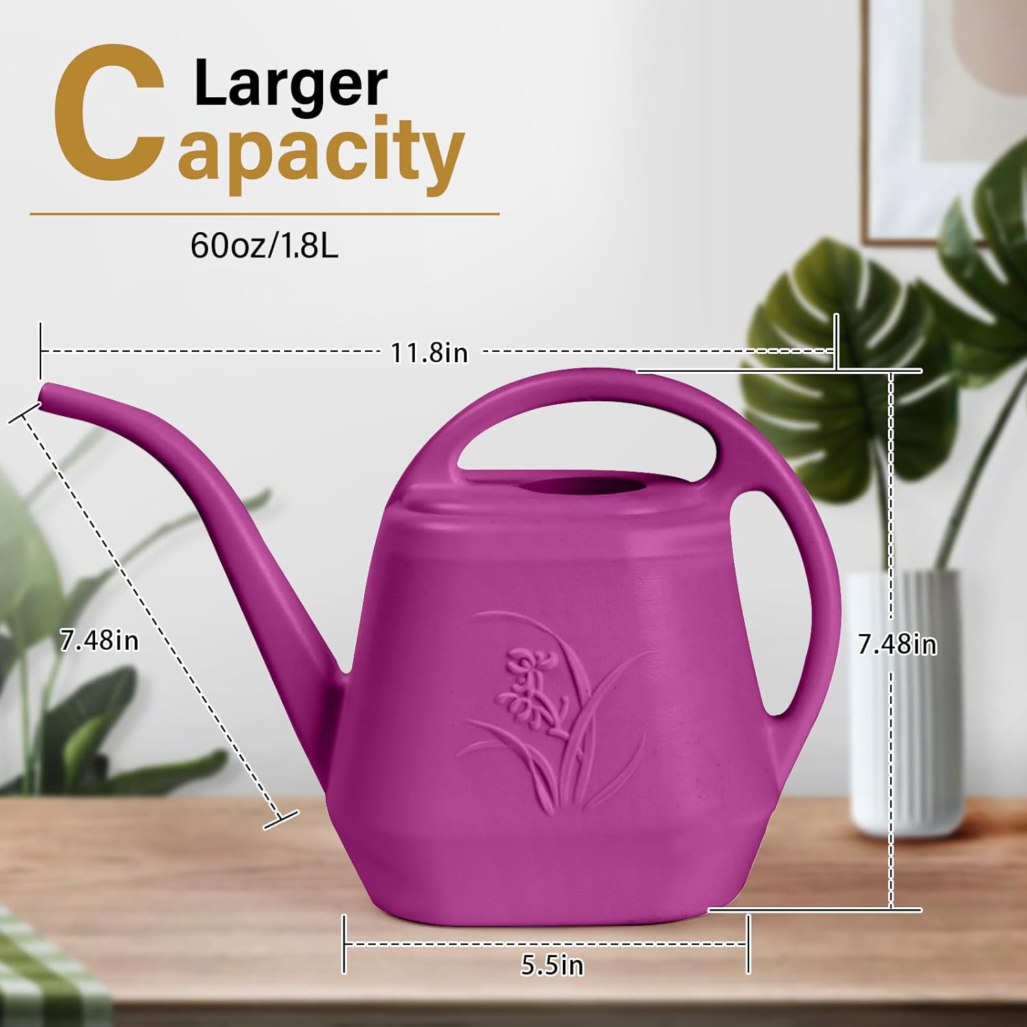 1/2 Gallon Watering Can with L - Watering Can Long Spout reseña y precio