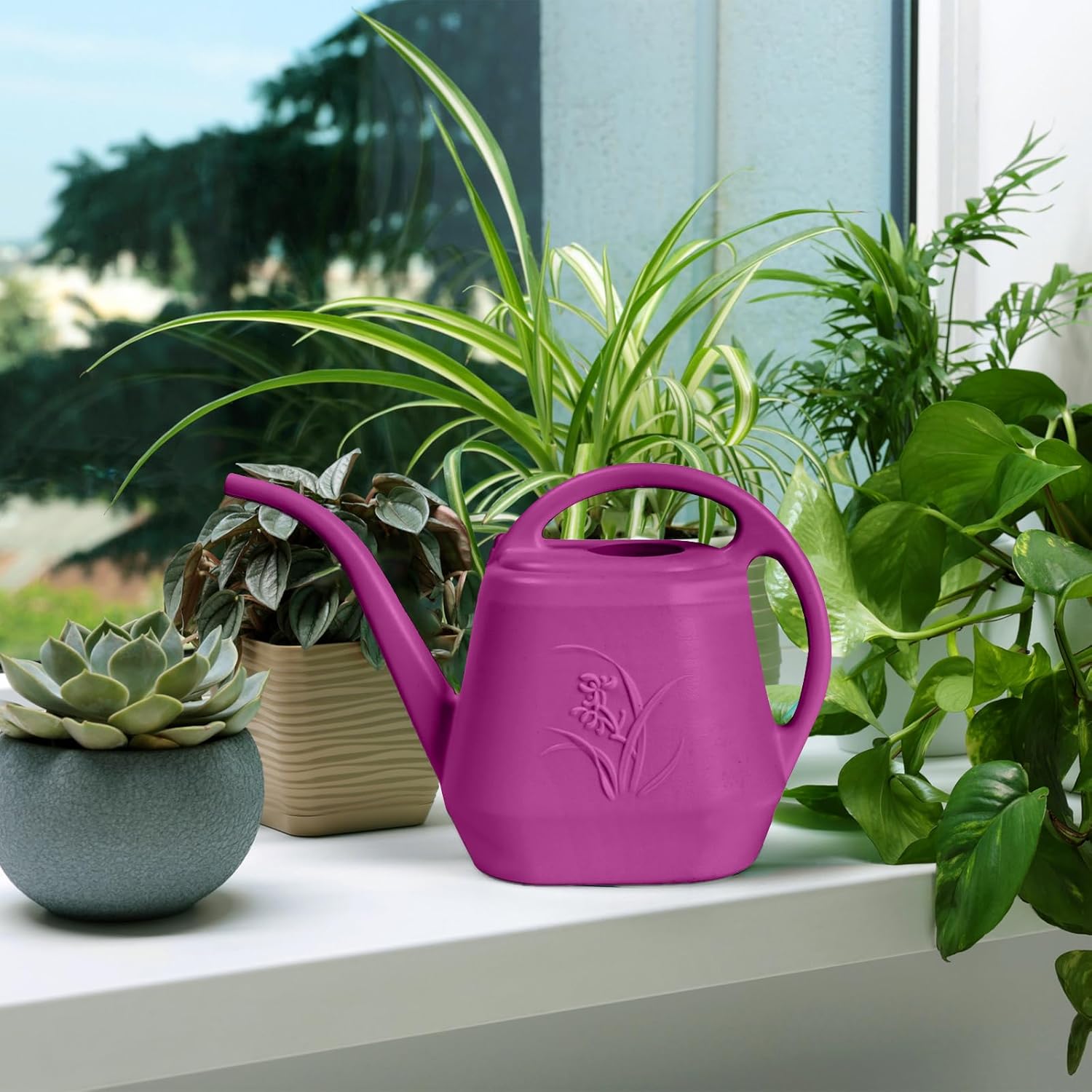 1/2 Gallon Watering Can with L - Watering Can Long Spout reseña y precio