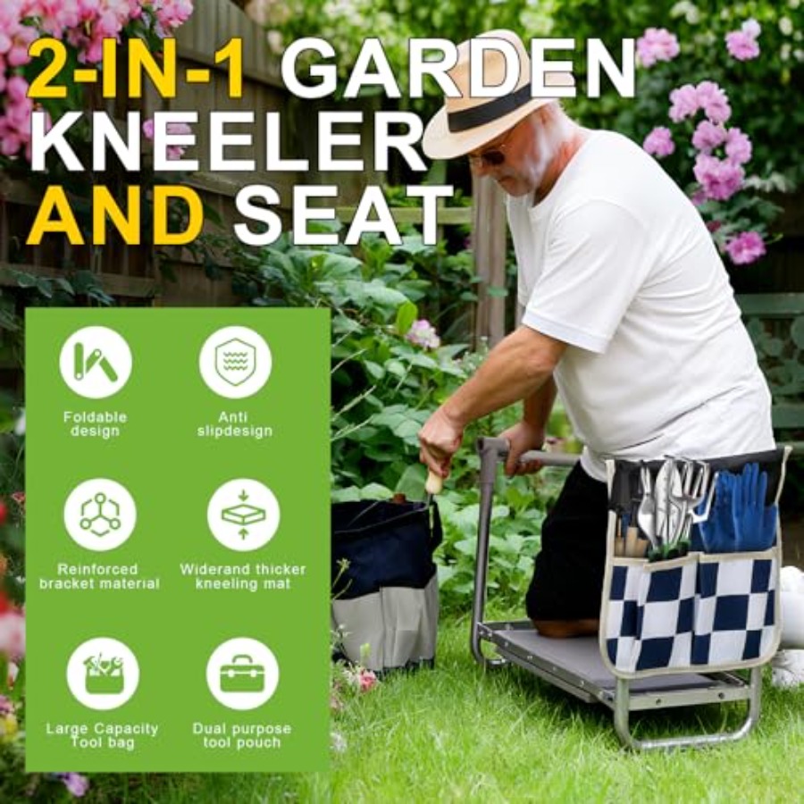 Garden Kneeler and Seat Wider  - Gardening Tools Heavy Duty reseña y precio