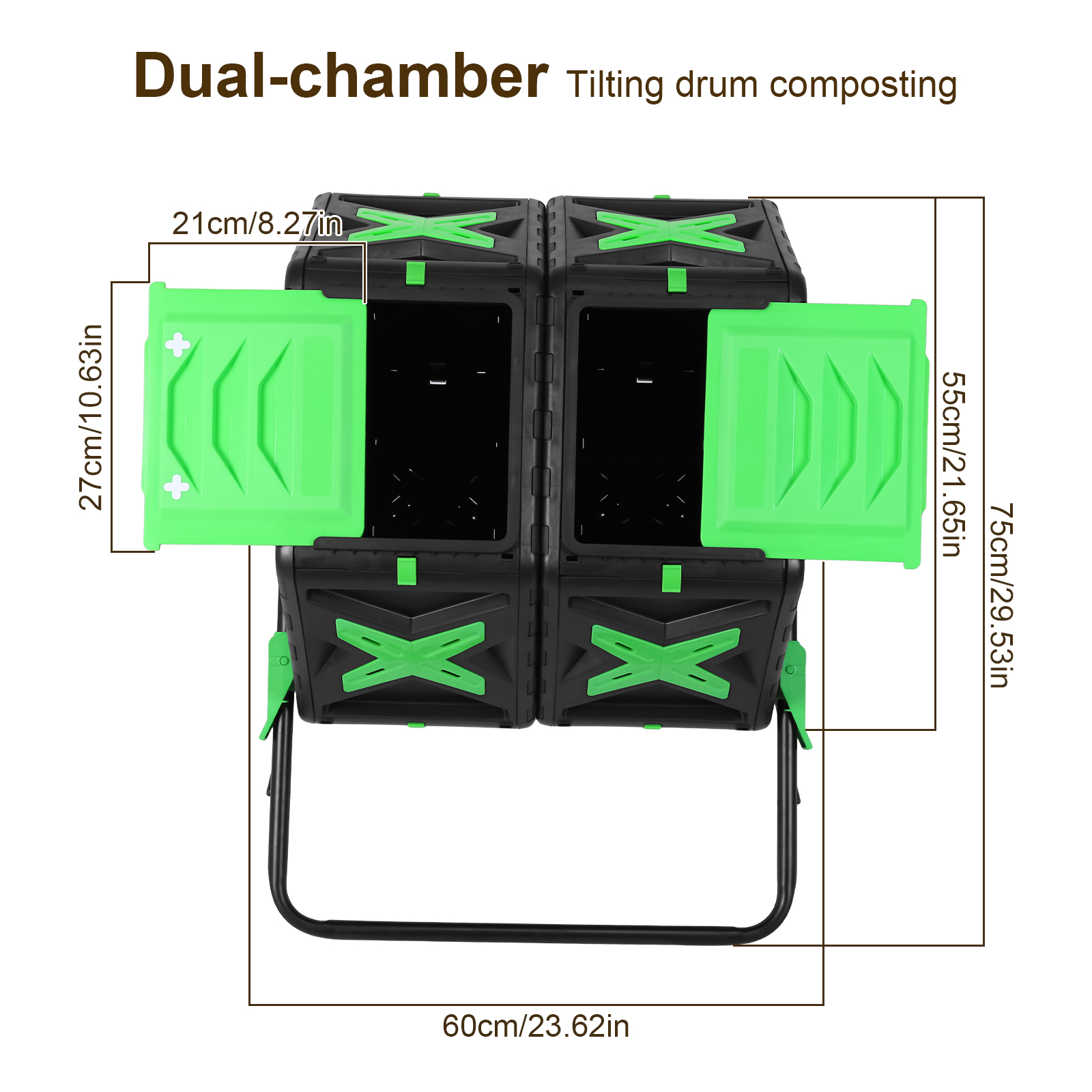 140L Dual Chamber Outdoor Tumb - Compost Bin reseña y precio